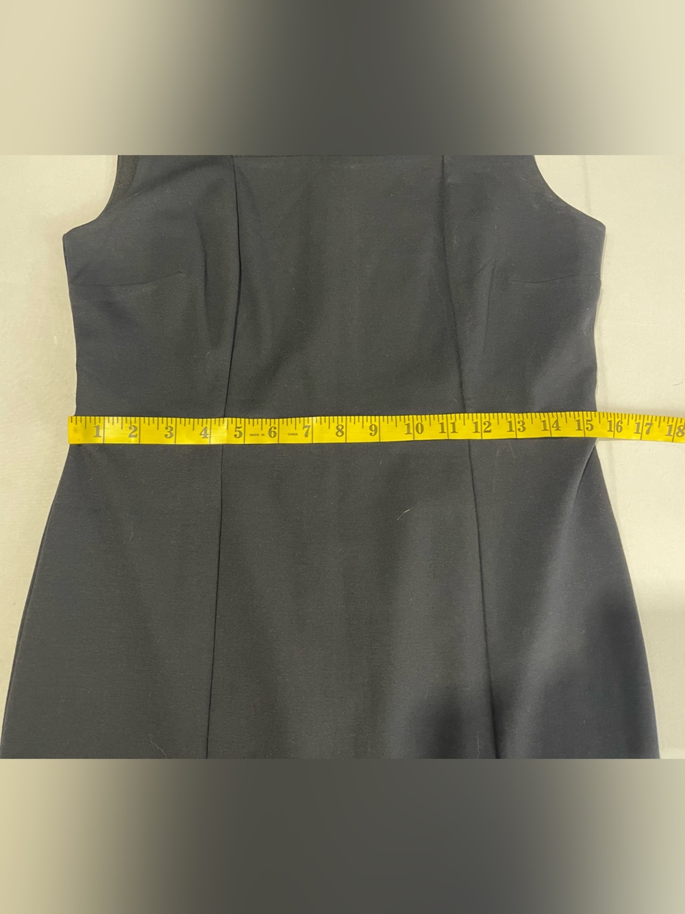 Ann Taylor Black Square Neck Sleeveless Sheath Workwear Funeral Dress Size 8 - Picture 6 of 9